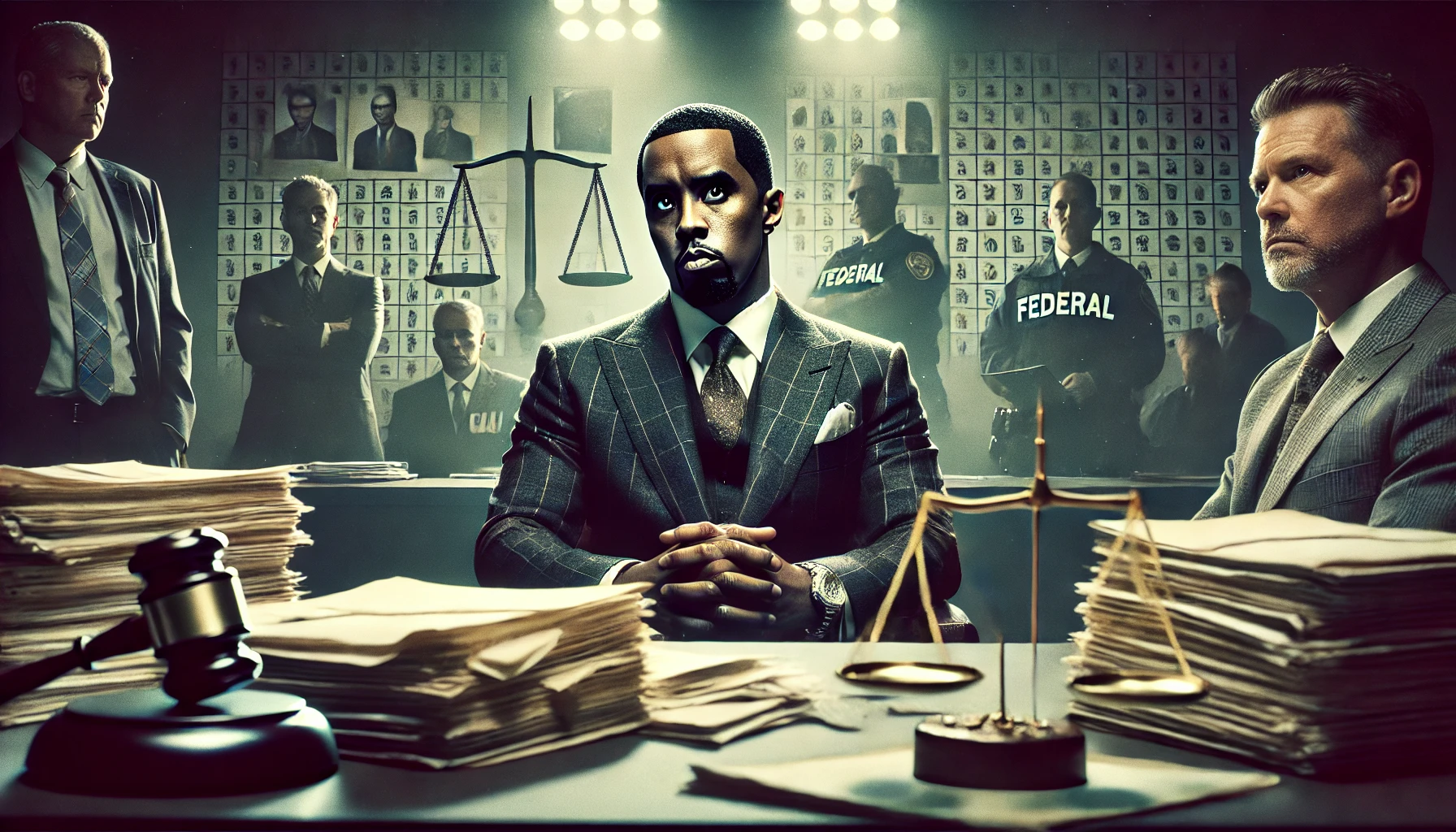 Diddy in the courtroom facing serious legal battles.