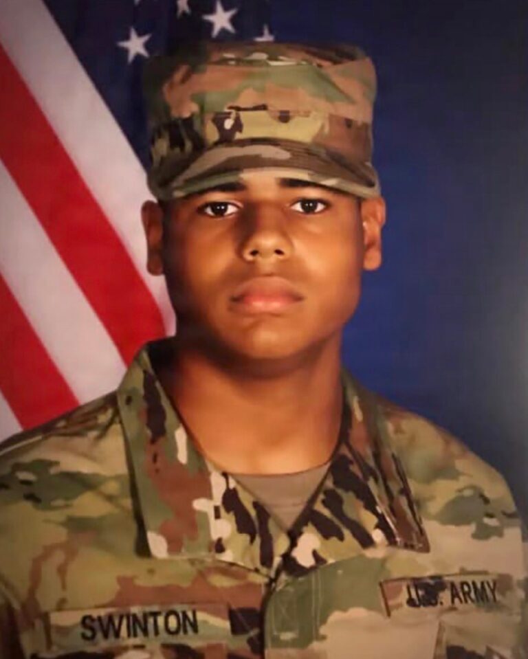 Official U.S. Army portrait of Sgt. Michael Emmanuel Swinton, 30.