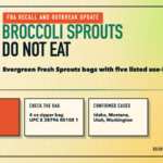 BadPD graphic: Evergreen Fresh Sprouts broccoli sprouts recall, 22 illnesses reported in four states.
