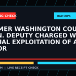 Symbolic editorial breaking-check graphic for Former Washington County, Tenn. deputy charged with sexual exploitation of a minor, not a depiction of the event.