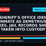 Symbolic editorial breaking-check graphic for The sheriff's office identified the inmate as Demetrius Burkes. Jail records show he was taken into custody on Tuesday and charged with theft by taking. #atlantanewsfirst #crimewat..., not a depiction of the event.