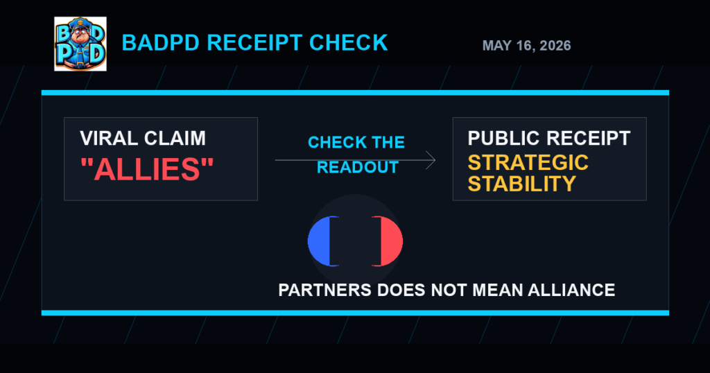 Symbolic BadPD receipt check graphic reading partners does not mean alliance